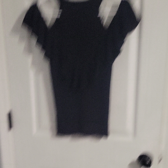 Express Black Ruffle Cold Shoulder Blouse - Picture 3 of 4